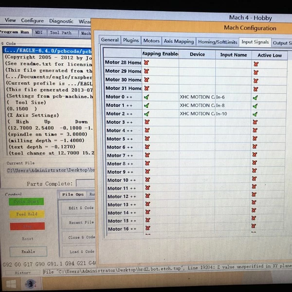 Mach4 cnc software setting