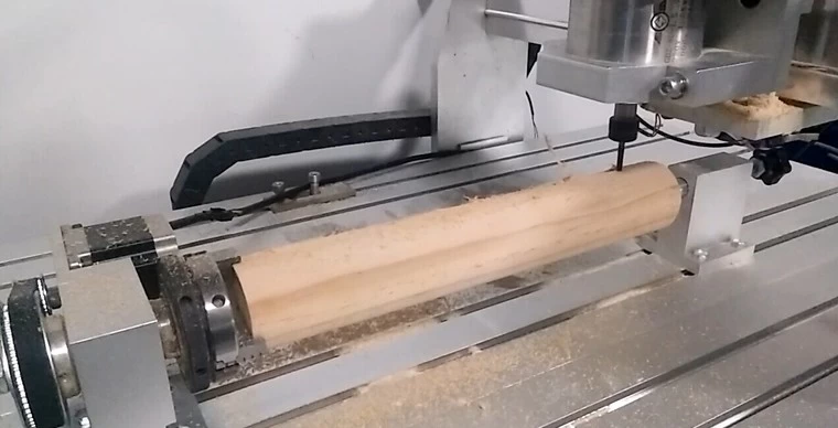 4 Axis CNC Router 6040 working