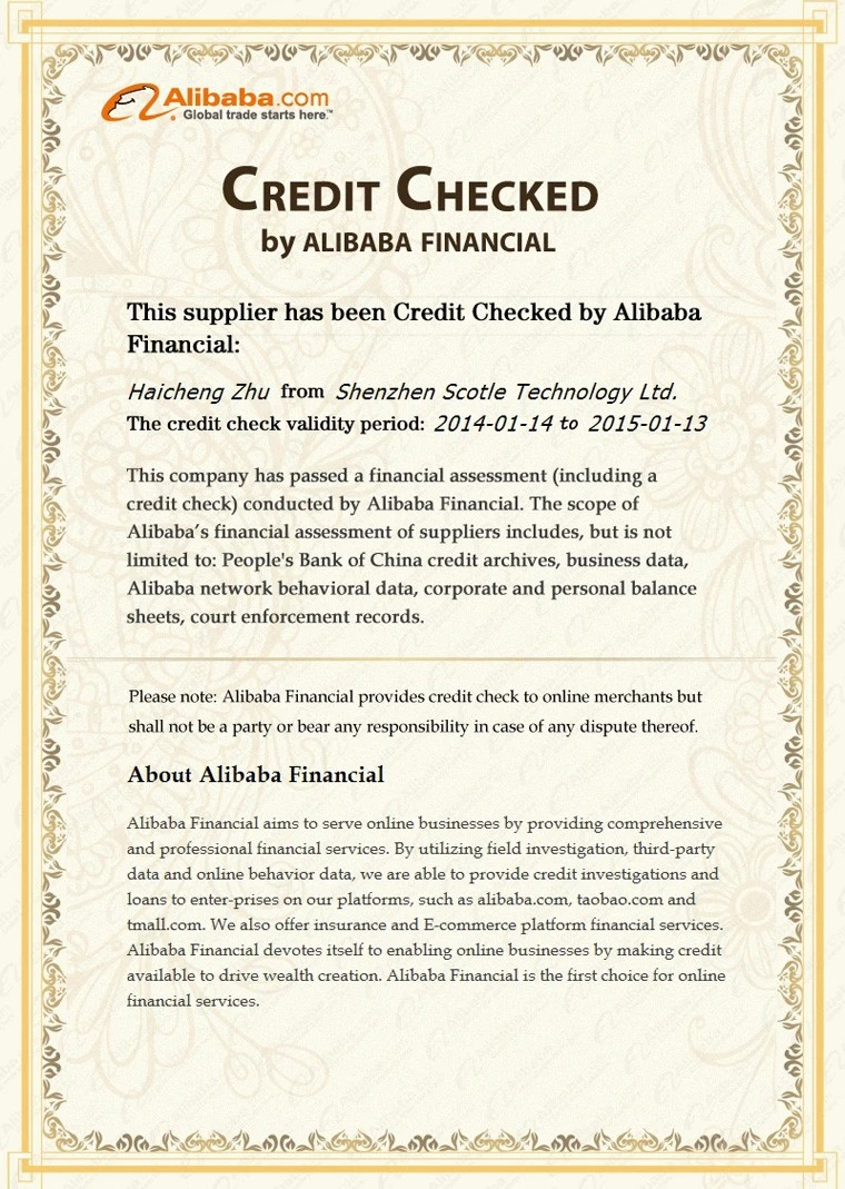 credit check by alibaba