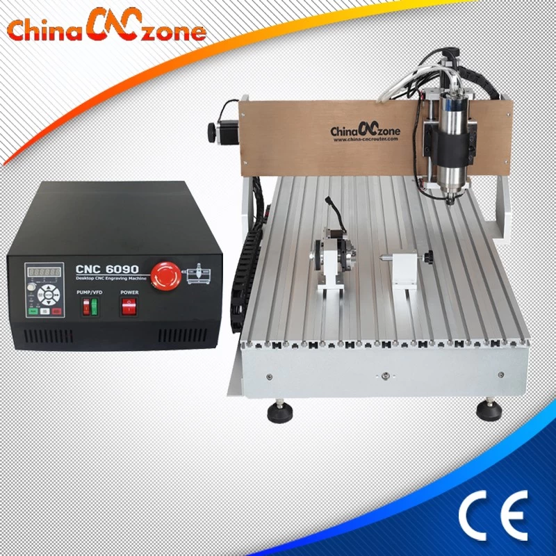 ChinaCNCzone CNC 6090 4 Ось Mini ЧПУ гравер машина с Козловой Design 2200W шпинделя