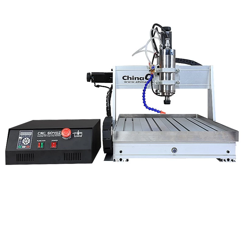 Mach3 USB CNC 6040 3 Axis 4 Axis Mini CNC Router with 1500W/2200W Spindle, Sink Cooling System and Z Axis high to 105mm