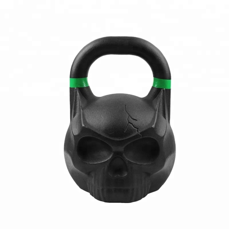2018 China New Gym Equipment Black Cast Iron Skull Kettlebell Ghost kettlebell
