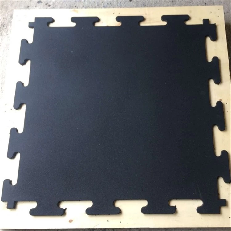 Black Recycled Rubber Floor Tiles Mats High Quality Gym Rubber Flooring Mats Interlock rubber mat