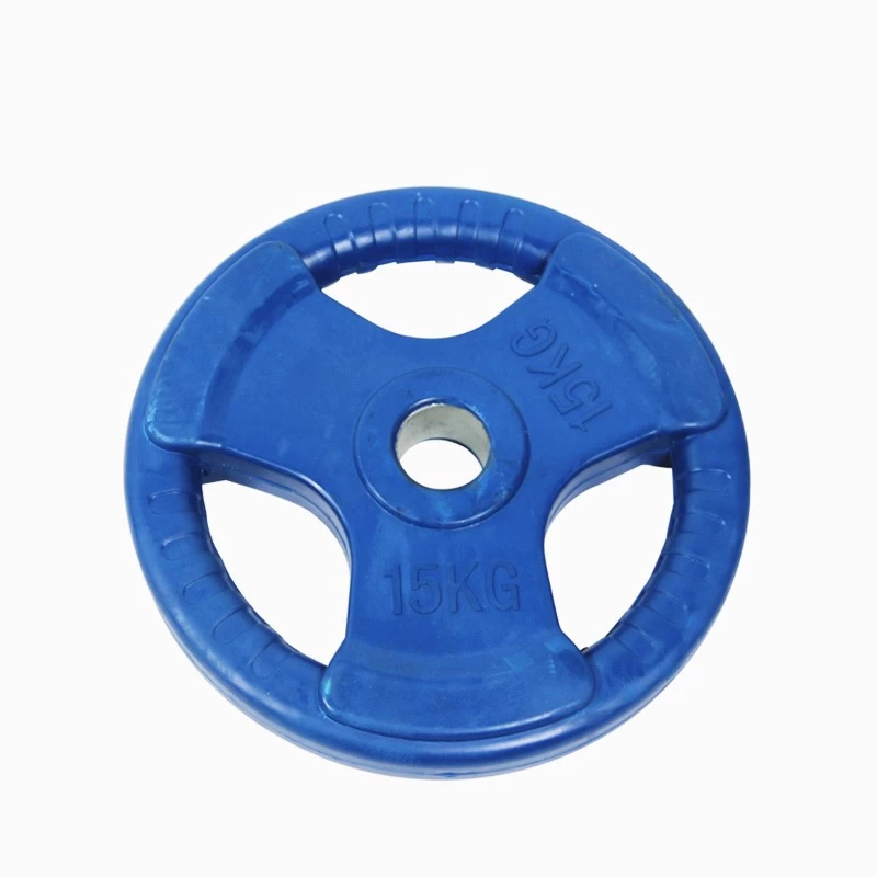 China Colorful Rubber Tri grip Weight Plates Supplier