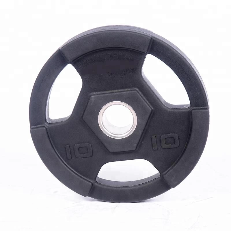 China Olympic 3 Hole Grip PU Weight Plate Supplier
