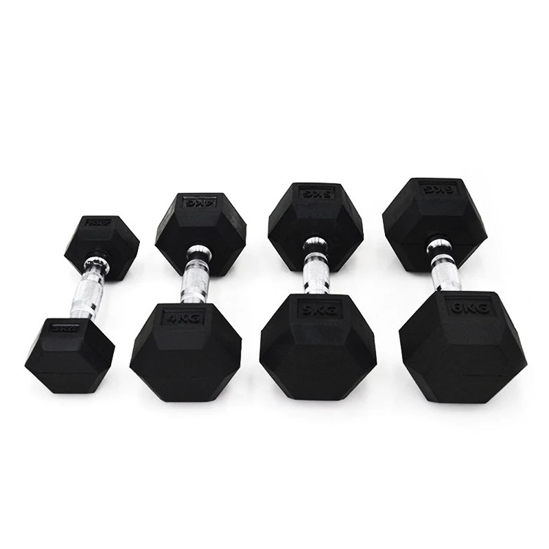 China Rubber Hex Dumbbell/Dumbbell Sets Supplier