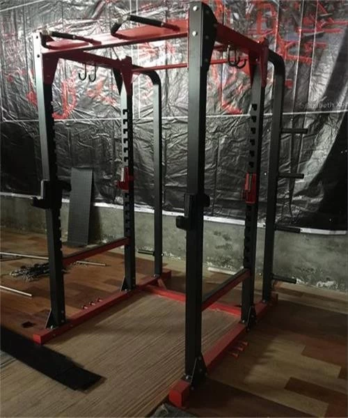 Adjustable Strength Training Fitness Power Rack with Attachment