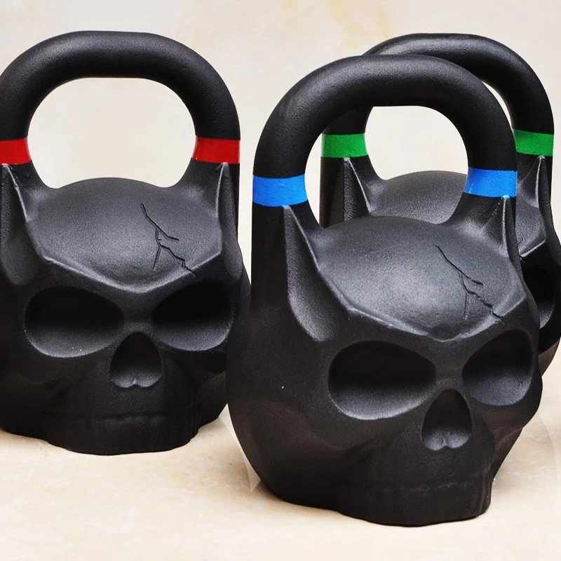 China Wholesale Black Cast Iron CF Skull Kettlebell