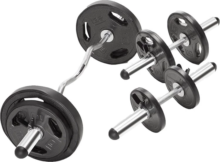 China factory durable fitness weightlifting barbell bar set for sale