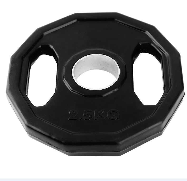 Color Double hole Rubber Barbell Weight Plate