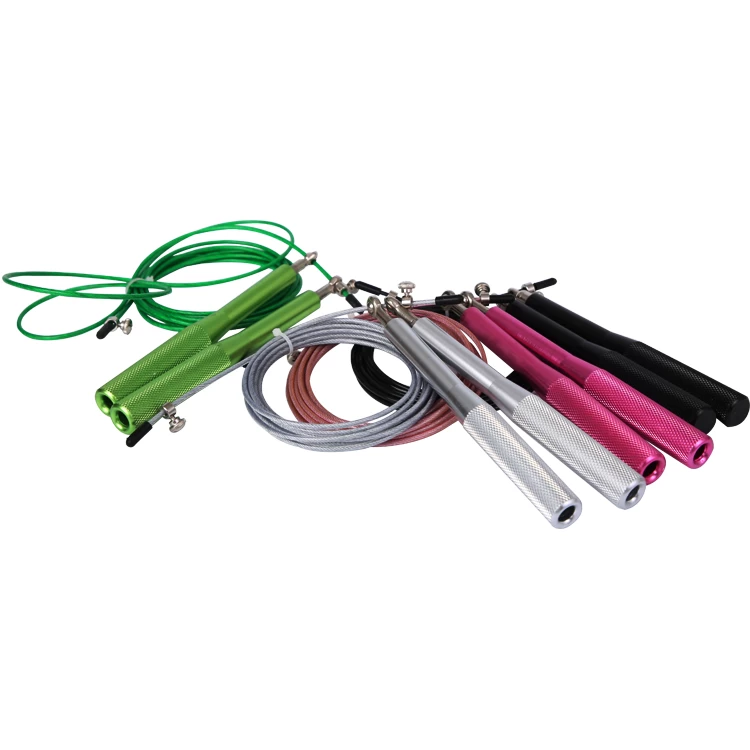Colorful body building steel wire jump rope