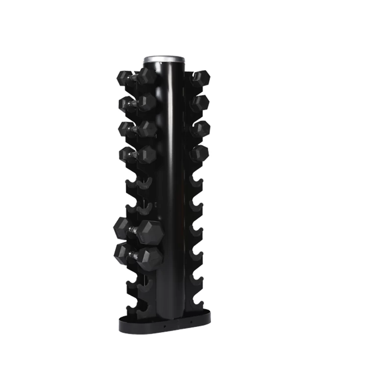 Commercial gym 1 to 10kg 10 pair 2 sided small vertical dumbbell rack