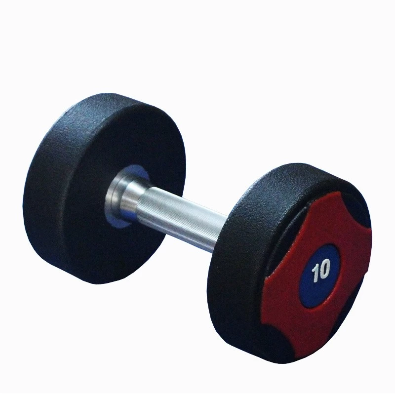 Commercial use weightlifting customized logo portable PU urethane dumbbell sets
