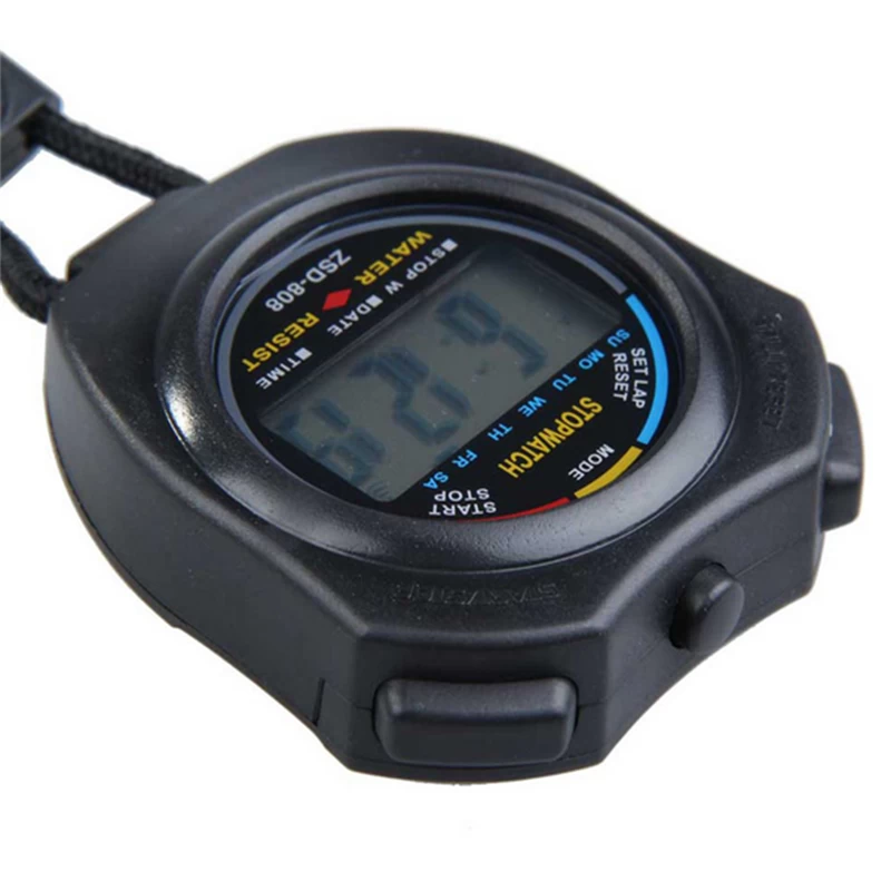 Digital Professional Handheld LCD Sports Timer Speeding Race Competitions Sports Stop Watch Alarm Clock
