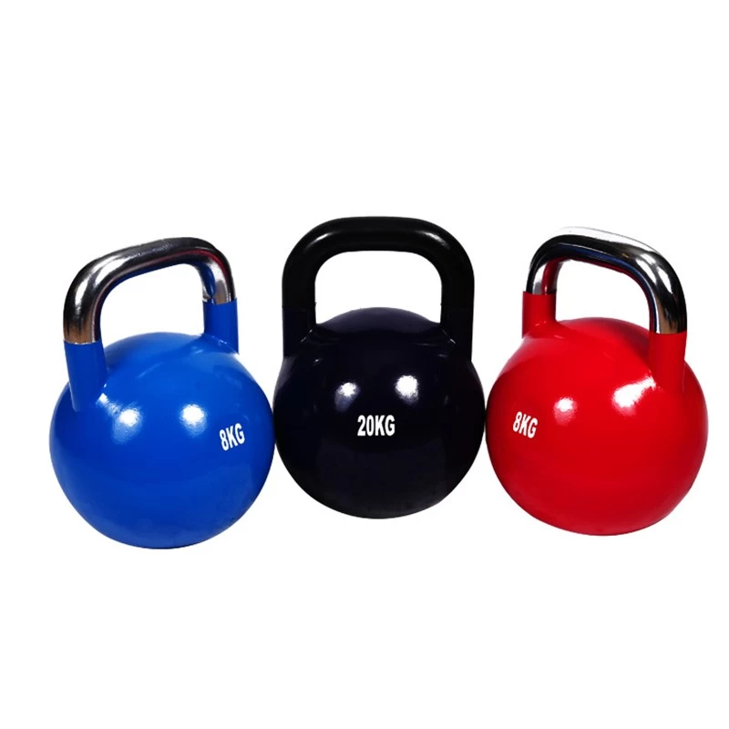China Fitness gym steel kettlebell chromed handle competition kettlebell China factory manufacturer