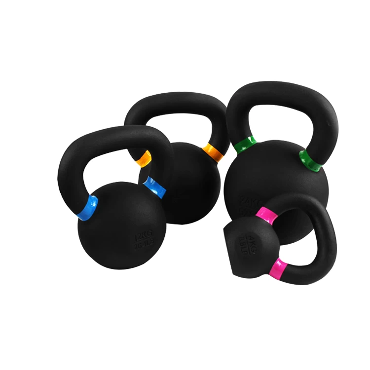 Gravity Black Cast Iron Powder Coated Kettlebell China Factory Manufacturer