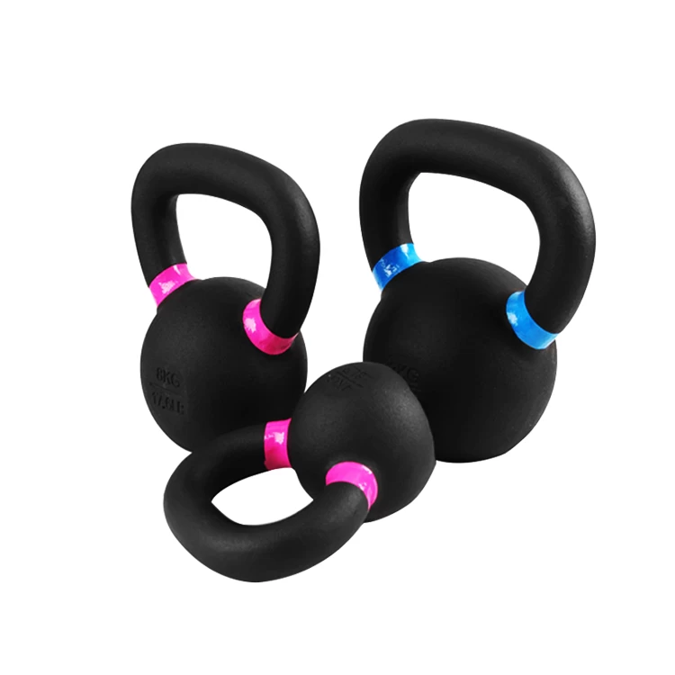 Gravity Black Cast Iron Powder Coated Kettlebell China Factory Manufacturer