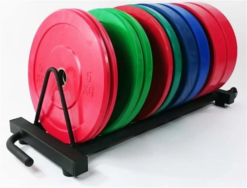 Gym Fitness Equipment Horizontal Barbell Bumper Plate Rack