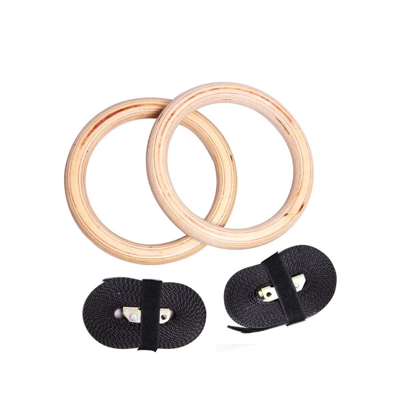 High Quality Wooden Gym Rings for Fitness Training