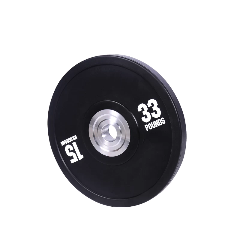 High quality black rubber bumper weight plates barbell plates