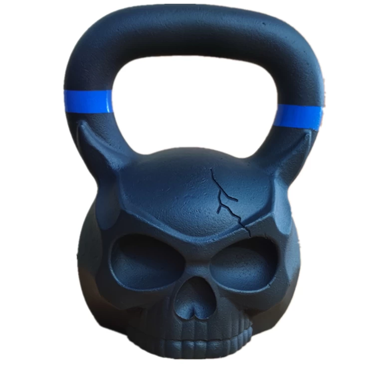 Powder coated gym kettlebell skull monster kettlebell from China manufacture factory