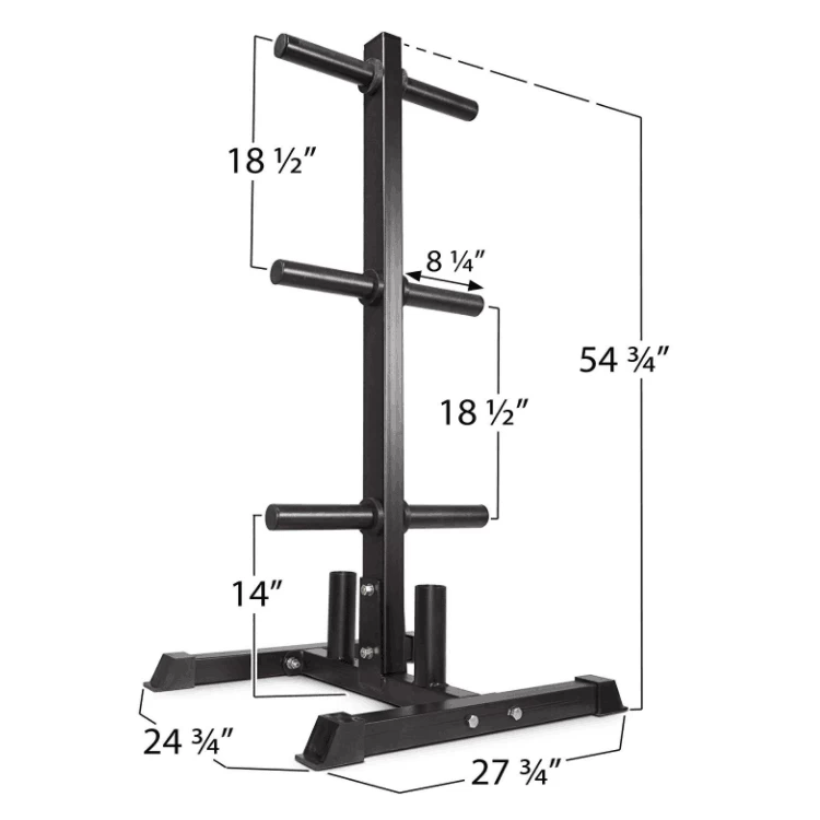 Rack with plateau with 2 supports for bars