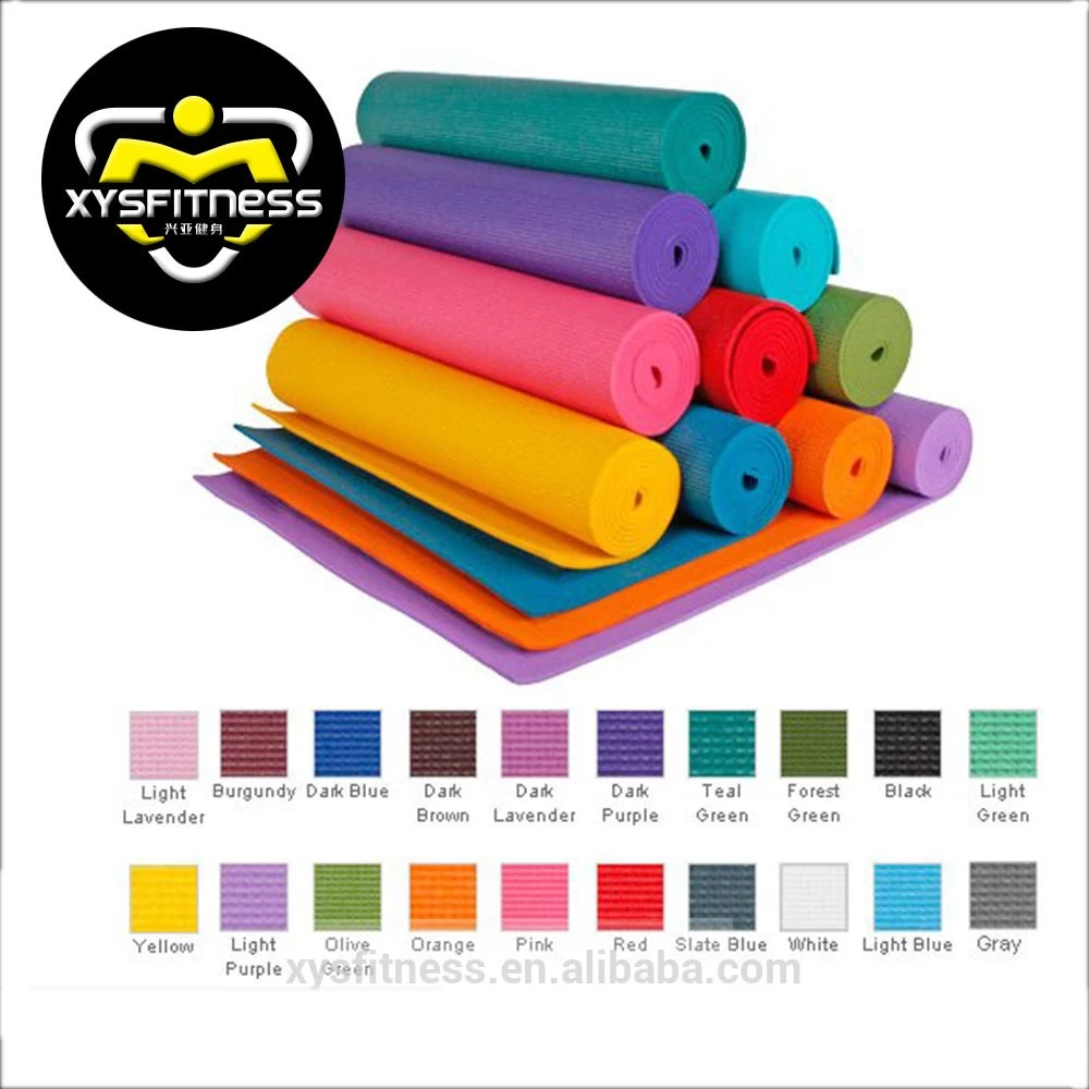 Single color organic yoga mat and bag set