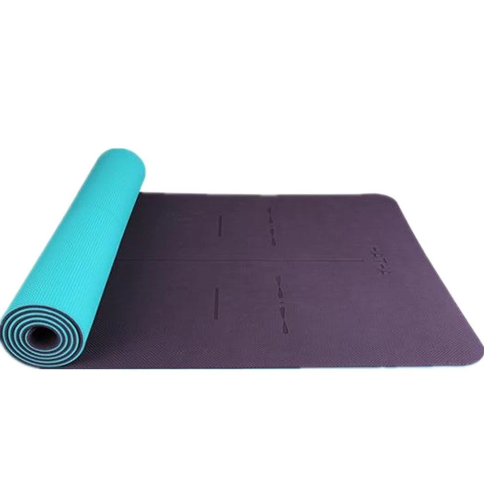 TPE Yoga Mat Lightweight Eco friendly High Density Professional Non Slip for Workout Fitness and Pilates