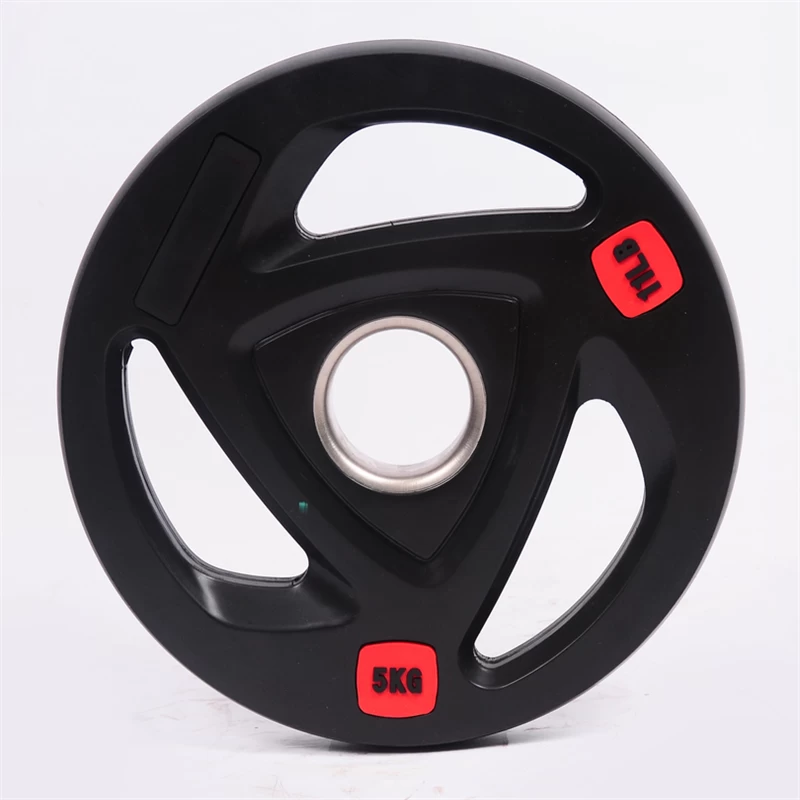 Wholesale black 3 holes rubber weight plate China factory supply