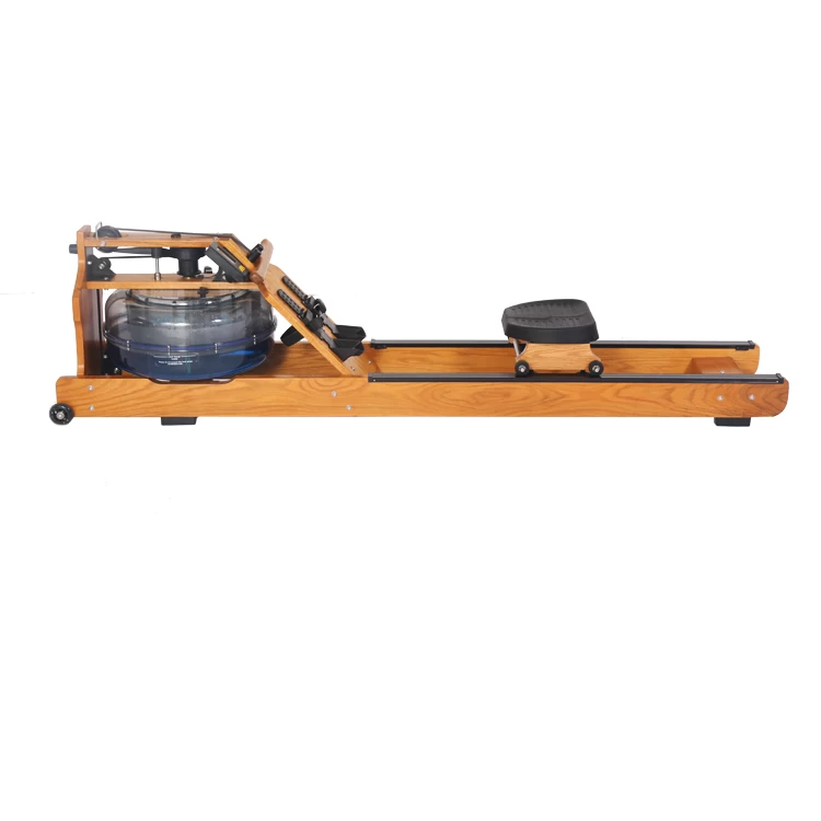 Wooden water rowing machine for fitness equipment