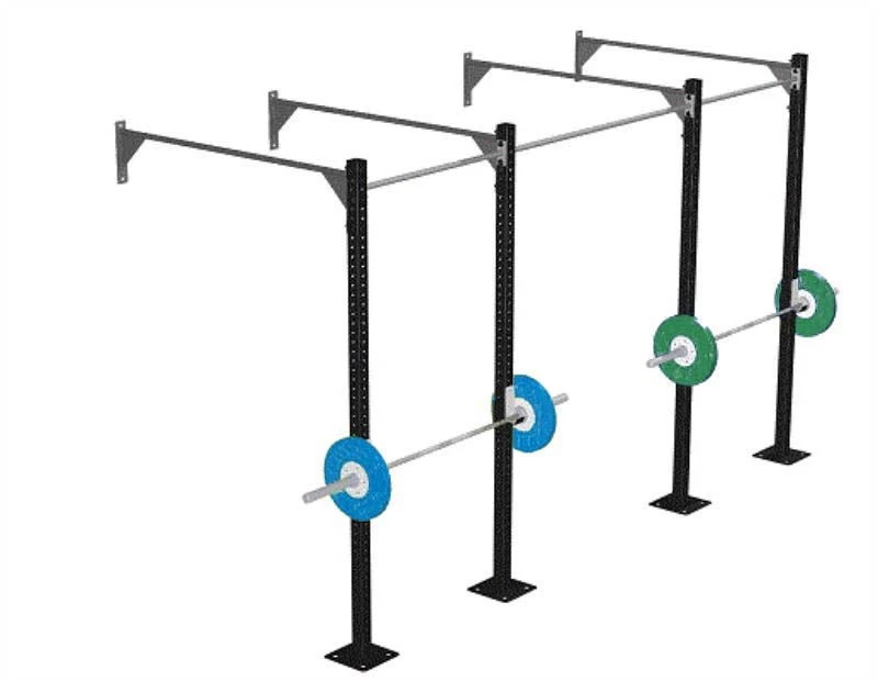 power rack with lat pull tricep rope dip bar