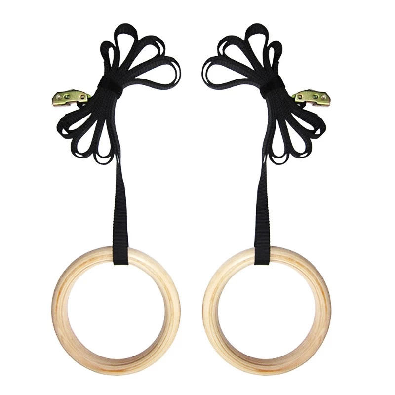 wooden rings pair with adjustable straps
