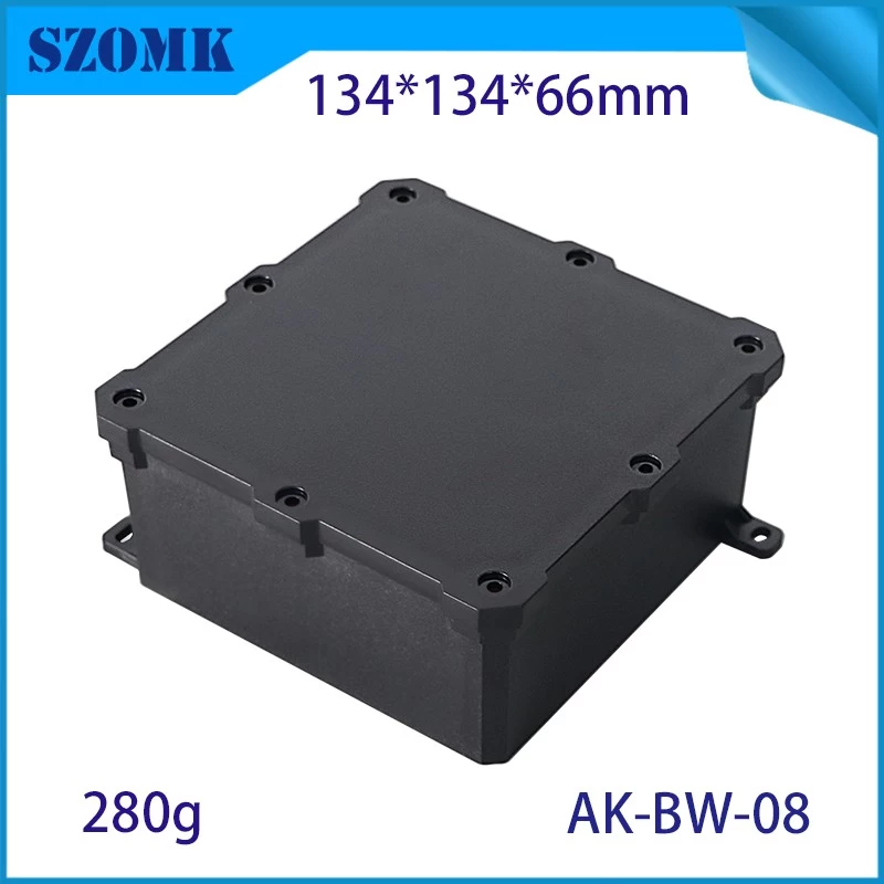 IP68 PC Material V1 Plastic waterproof box outdoor junction box UV  protection housing 134*134*66mm AK-BW-08