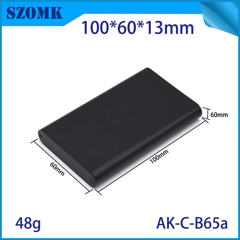 100*60*13mm SZOMK Aluminium Enclosure For Electronic Devices and PCB/AK-C-B65a