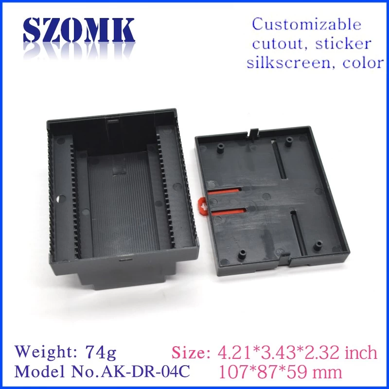 107 * 87 * 59 mm Plastic Bb Tool box electric box DIN custom rail plastic housing project square of ZUMC/AK-DR-04C
