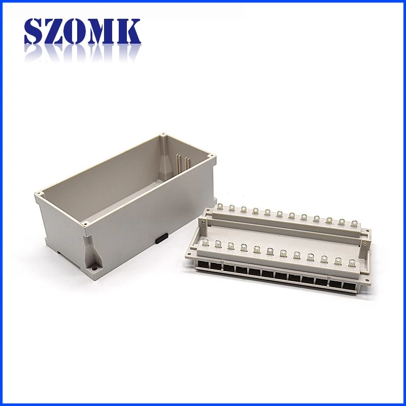 154*75*71mm din rail plastic box for electronic components instrument enclosure for power supply plastic project box AK-DR-46