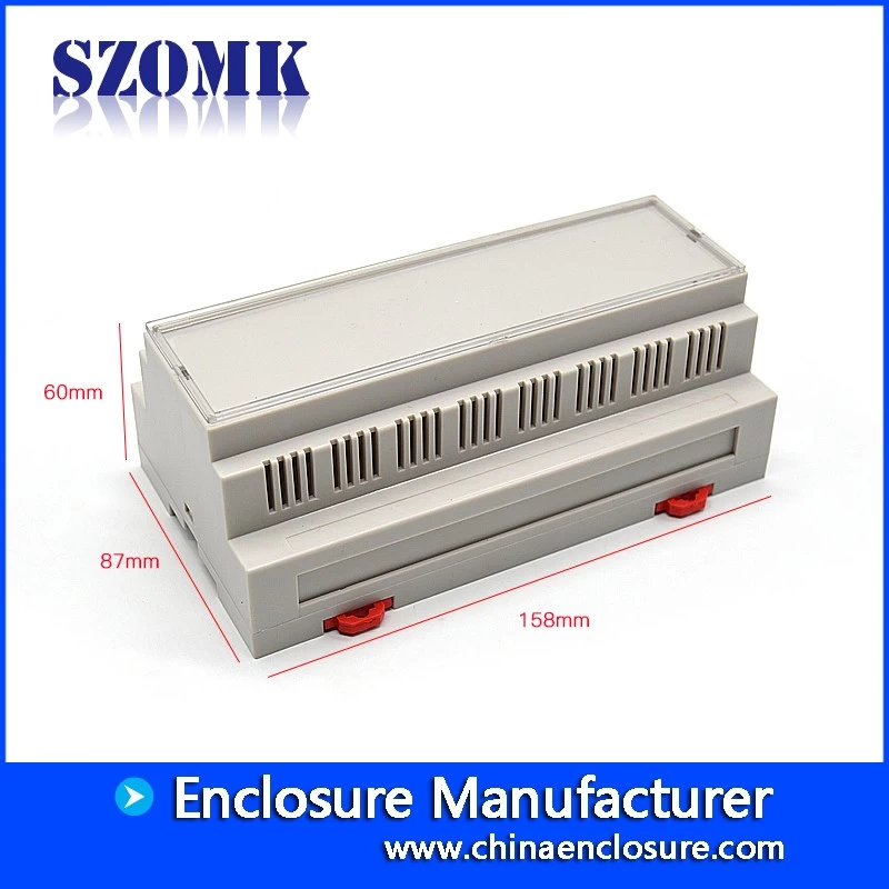 158*87*60mm Din Rail LCD Enclosure SZOMK Plastic Device Housing For Electronics Box/AK-DR-43