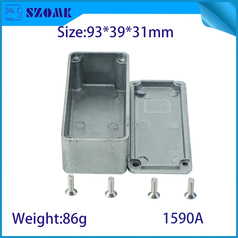 Aluminum Effects Box GuiPQS 1590A Aluminum Guitar Pedal Enclosures - 2 Pack For DIY Effects Building 1590A Aluminum Stomp Box DIY