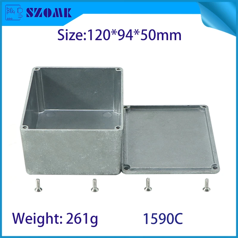 thumbnail image 2 of 2X (1 Pcs Aluminum Stomp Box Effects 1590A Pedal Enclosure 2 of 10