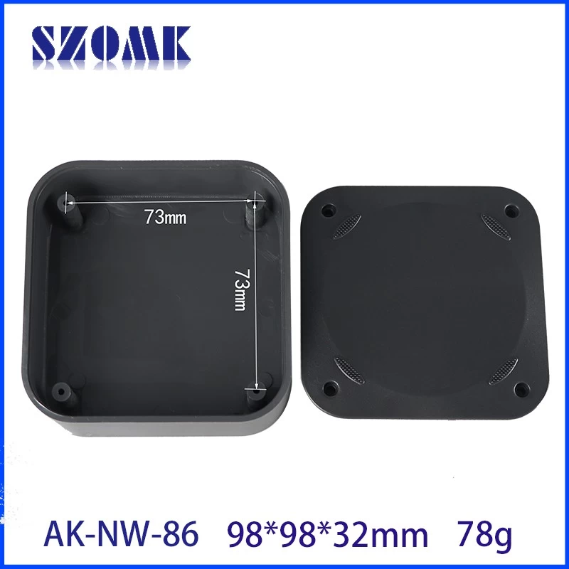 2022 new type plastic router enclosure IOT square housing for smart home AK-NW-86 98*98*32