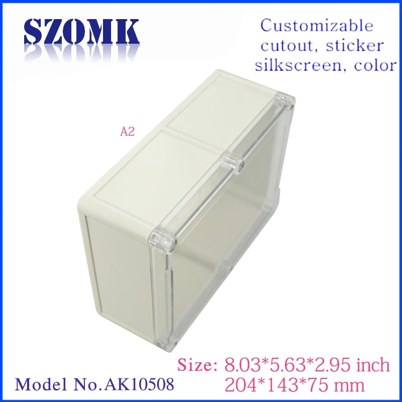 204*143*75mm IP68 plastic waterproof enclosure electronic circuit board housing case/AK10508