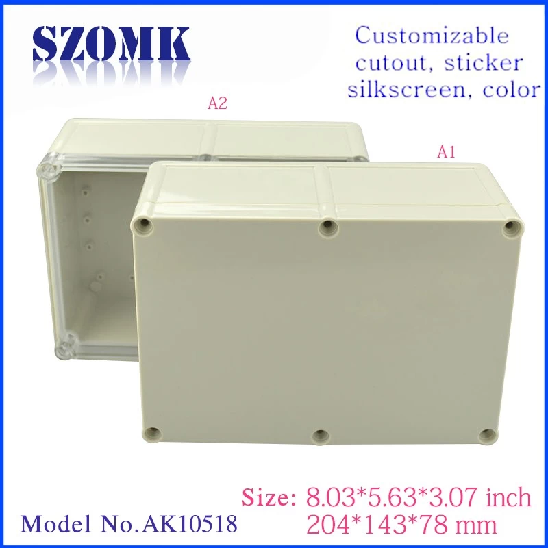 204*143*78mm IP68 Plastic Waterproof Enclosure Electronic Instrument Casing/AK10518