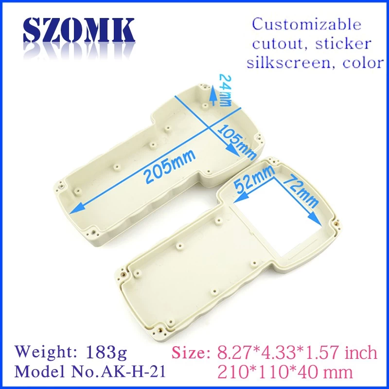 210*110*40mm ABS Handheld Plastic Enclosure Project Box From Chinese Manufactures /AK-H-21