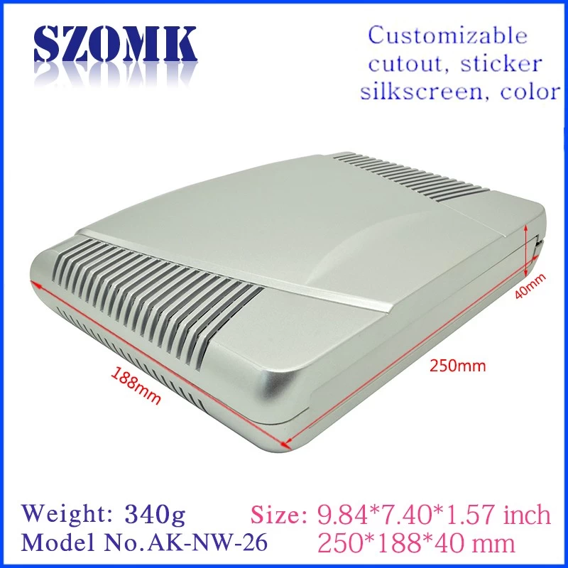 250*188*40mm ABS plastic Wifi router enclosure network boxes for electronics and PCB/ AK-NW-26
