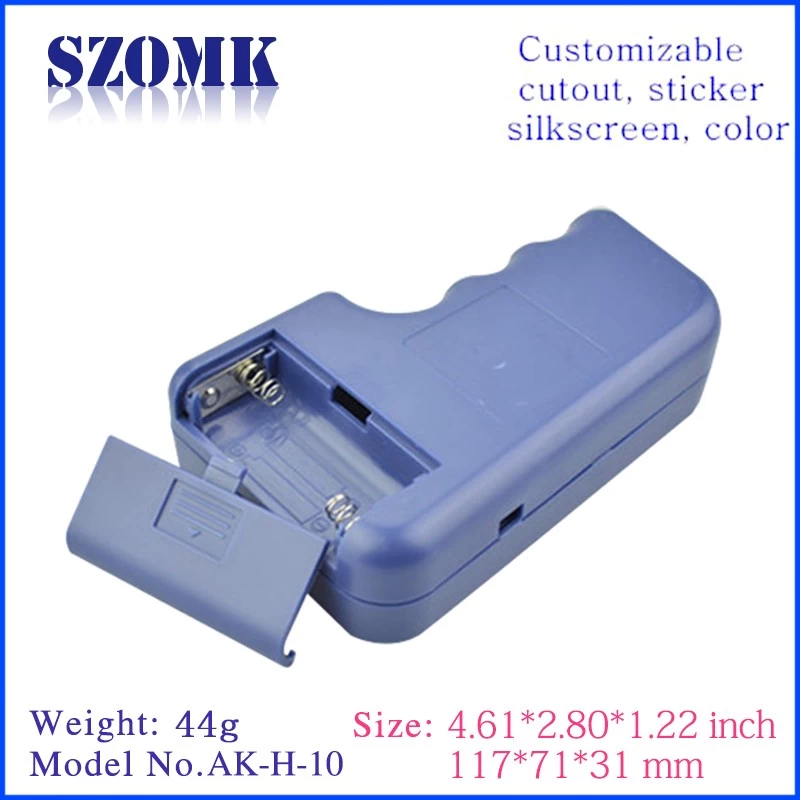 2AAA battery holder plastic enclosure 117*71*31mm electronics handheld enclosure, hot selling abs plastic boxes