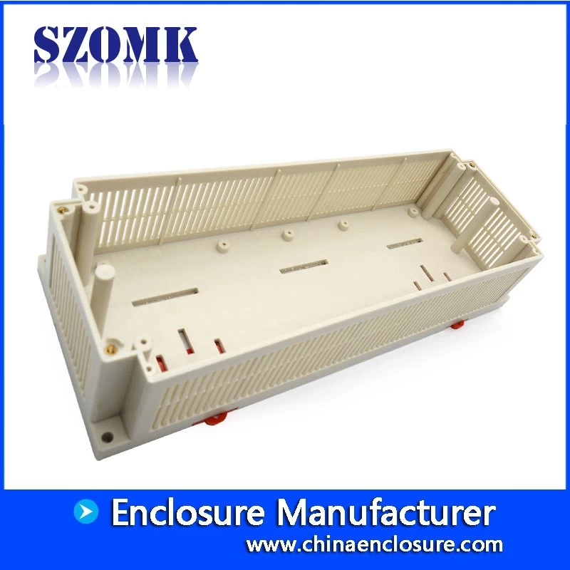 300*110*110mm plastic din rail enclosure for eletronic device  plastic industrial housing from szomk