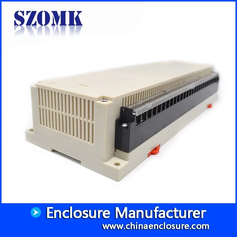 300*110*60mm SZOMK plastic din rail PLC instrument enclosure housing box for electronic devices/AK-P-26a
