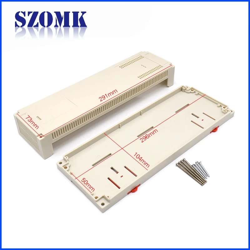 300*110*60mm SZOMK plastic din rail PLC instrument enclosure junction housing casing for electronic devices /AK-P-26