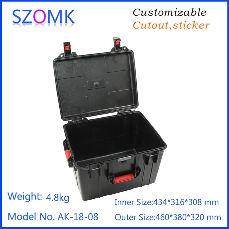 434x316x308mm Anti-pressure hard plastic toolbox for medical/ AK-18-08