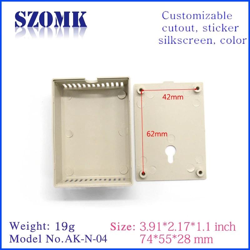 74x55x28mm Custom ABS Plastic Junction Enclosure from SZOMK/AK-N-04